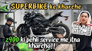 Kawasaki Z900 first service 2024 😱 Mota kharcha karwa degi ye to 😱 [upl. by Ripp940]