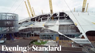 London O2 Arena ripped open by Storm Eunice as 1000 people evacuated [upl. by Candie]