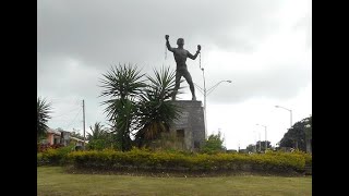 The Emancipation Statue Bussa Roundabout In Haggatt Hall St Michael Barbados 🇧🇧 [upl. by Alvinia]