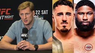 Alexander Volkov predicts Tom Aspinall vs Curtis Blaydes 2 for UFC 304 [upl. by Eissoj]