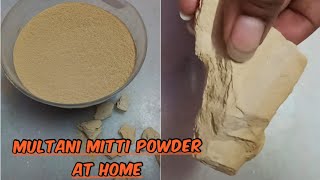 Multani Mitti Powder at Home Fullers Earth Powder मुल्तानी मिट्टी multanimittilover multanimitti [upl. by Iral]