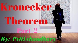 Kronecker Theorem  Part 2  Field extension  By Priti Chaudhary  Msc Maths [upl. by Barry]