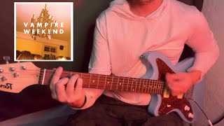 Mansard roof – vampire weekend Guitar lesson  Tutorial [upl. by Aillimac]