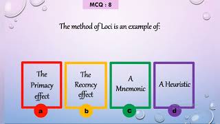 Memory MCQs with explanation EngUrduHindi [upl. by Rufena]