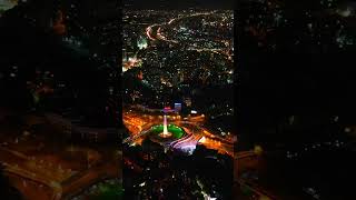 This is Tbilisi Georgia 🇬🇪 Drone view 🚁 djimini2  wonderfulplace georgia nature mountain [upl. by Netsruk122]