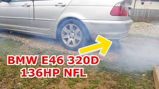 BMW E46 320D SCOATE FUM LA RECE SI NU TRAGE  BLOWS SMOKE WHEN COLD AND DOESNT PULL [upl. by Thurstan]