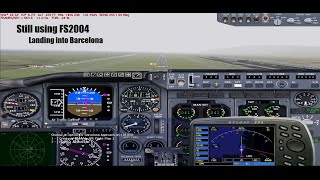 FS2004 Landing into Barcelona BCN  LEBL fs2004 flightsimulator msfs aviation barcelona [upl. by Nytsirc372]