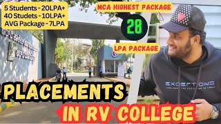 MCA Placements In R V College Of Engineering  28 LPA Highest Package😱 placement [upl. by Eel60]