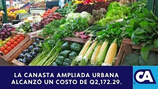 Canasta Básica en agosto En área urbana Q89727 y en área rural Q69585 [upl. by Demetrius891]