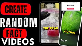 How to Create RANDOM FACT videos for TikTok creativity program  MAKE RANDOM FACTS VIDEOS [upl. by Ihcas783]