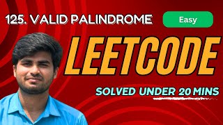 Valid Palindrome  Leetcode 125  Tamil  Python  Karthi Stucks at code [upl. by Gabrila]