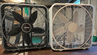 Lasko Power Plus Vs Air King Box Fan [upl. by Hadias]