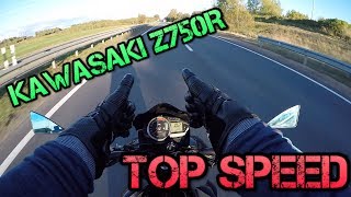 Kawasaki Z750R TOP SPEED  Максимальная скорость Z750R [upl. by Levram]