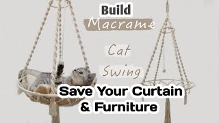 cat hammock  cat hammock macrame  cat hammock diy  cat hammock crochet  Home decor [upl. by Lola]