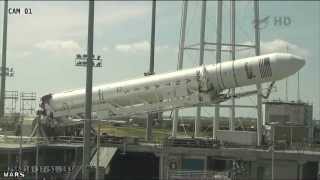 Orbital Sciences Antares  Cygnus Rollout to the Launch Pad [upl. by Haynor]