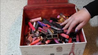 ASMR Makeup Rummage  Lipsticks  No Talking [upl. by Schnur]