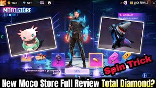 Free Fire New Moco Store Total Diamond  FF New Moco Store Full Review  Moco Store Spin Trick [upl. by Atteloc]