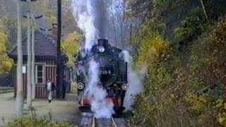 Personenzüge mit Güterbeförderung Pmg auf der Weißeritztalbahn 19901991 [upl. by Lough]