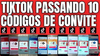 TIKTOK PASSANDO 10 CÓDIGOS DE CONVITE [upl. by Jat]