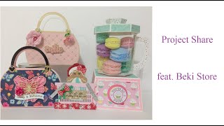 Paper Crafts Food Blender  Purse Mini Album  Shopping Basket  Project Share for Beki Store [upl. by Kceb]