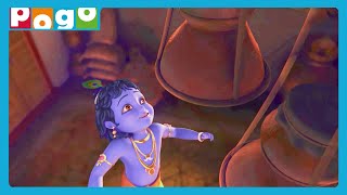 Little Krishna Ka Matki Phod Action 😋 Full Episode 🤩 Krishna Cartoon  PogoChannel [upl. by Adnilra]