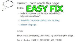 How To Fix INETE RESOURCENOTFOUND Error [upl. by Arraek]