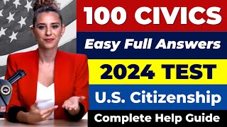 Pass the US Citizenship 1 to 100 Civics Test 20242025 USCIS QuestionsAnswers Exam ciudadania [upl. by Claman]