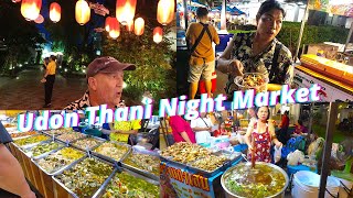 Der größte Food Markt in Udon Thani😜🤪Auf diesem Nachtmarkt ist jeden Abend Party [upl. by Waldos736]