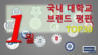 최신대학순위 2024년 1월 국내대학 브랜드 평판도 순위 [upl. by Euqinomod]