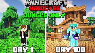 I Survived 100 Days in Jungle Only World in Minecraft Hardcorehindi [upl. by Roberts]