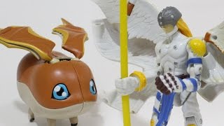 QuickDedigivolvingAngemonエンジェモン to PatamonパタモンTransformation Digimon Toys [upl. by Alegnaoj]