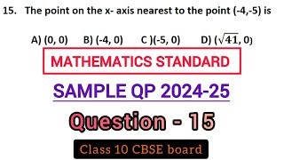 the point on the xaxis nearest to the point  4  5 is [upl. by Nnybor]