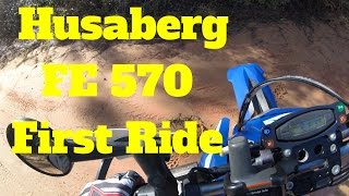 HUSABERG 570  New bike  First ride  Review [upl. by Kwan387]