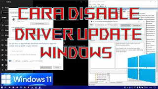 CARA MENONAKTIFKAN  DISABLE UPDATE DRIVER ONLY WINDOWS 10  11  WINDOWS TUTORIAL [upl. by Ahsinut]