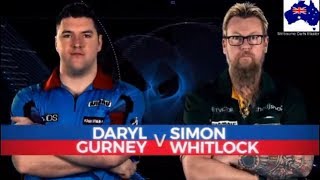 2019 Melbourne Darts Masters Quarter Final Gurney vs Whitlock [upl. by Adnawed]