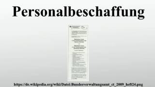 Personalbeschaffung [upl. by Elvie]