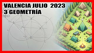 Ej 3 Geometría 🏆​​​​ PAU Valencia julio 2023 💎​ Examen SELECTIVIDAD dibujo técnico resuelto [upl. by Sib]