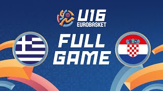 Group Phase  Greece v Croatia  Full Basketball Game  FIBA U16 EuroBasket 2024 [upl. by Elletsirhc]