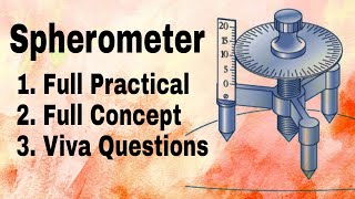 Spherometer Practical  Experiment03  Radius of Curvature  Class 11 Physics Practical [upl. by Milak]