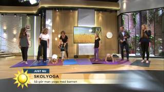 Skolyoga och Barnyogadagen i Nyhetsmorgon [upl. by Khosrow754]