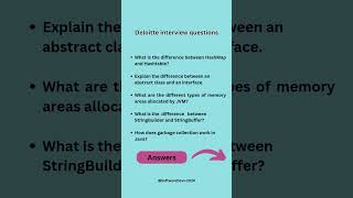 Deloitte Top 5 Interview Java Questions and Answers Java Interview Preparation [upl. by Elokcin897]