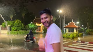 Patong Beach Phuket  Rainy Day in Thailand  Thailand Vlog Ep 7 [upl. by Kilar]