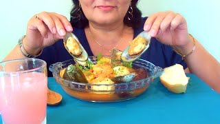 ASMR EATING  SEAFOOD BOIL  EATING SOUNDS  MEB ASMR [upl. by Nide]