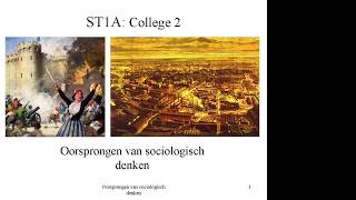 102 Het begin van de sociologie Sociologische Theorie [upl. by Androw561]