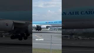 Korean Air Cargo KE233 Boeing 7478 landing in Anchorage from Seoul on 6242024 boeing747 [upl. by Ilaw]