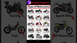 Types of motorcyclestouring standard snowmobile scooter trailATV shorts english [upl. by Eniawtna609]