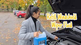 How to Refill Windshield Washer Fluid  Beginner’s Guide [upl. by Collbaith688]