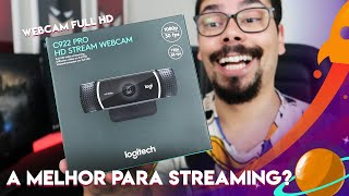 WEBCAM LOGITECH C922 PRO STREAM FULL HD UNBOXING COMPLETO 167 [upl. by Treblih]