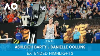 Ashleigh Barty v Danielle Collins Extended Highlights Final  Australian Open 2022 [upl. by Leone]