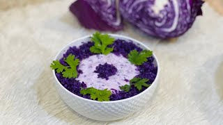 Super Healthy Red Cabbage Raitha  Cabbage Recipes Purple Cabbage Recipe [upl. by Milstone]